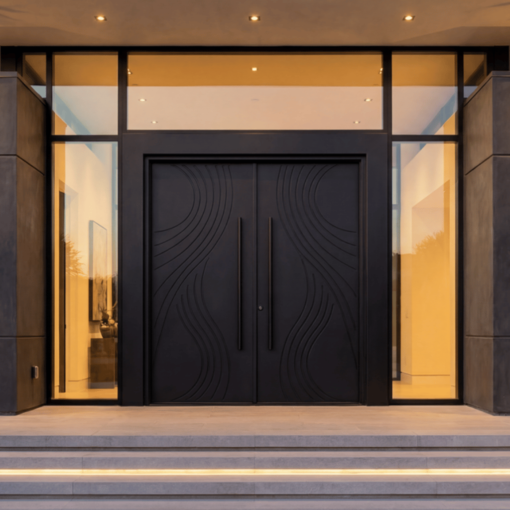 Solid iron door